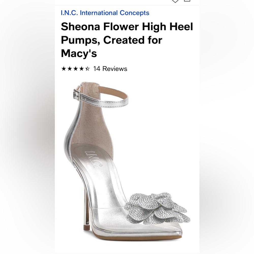INC Flower High Heel Pump